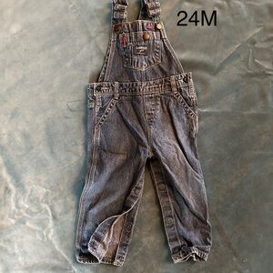 OshKosh B'gosh Dark Wash Denim Overalls - 24M